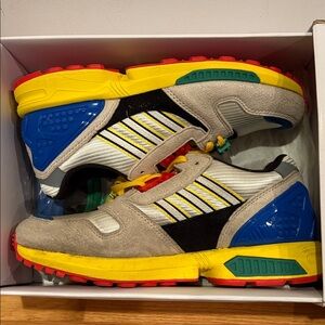 ZX8000 LEGO adidas Kids Multicolor Sneakers with Yellow Laces